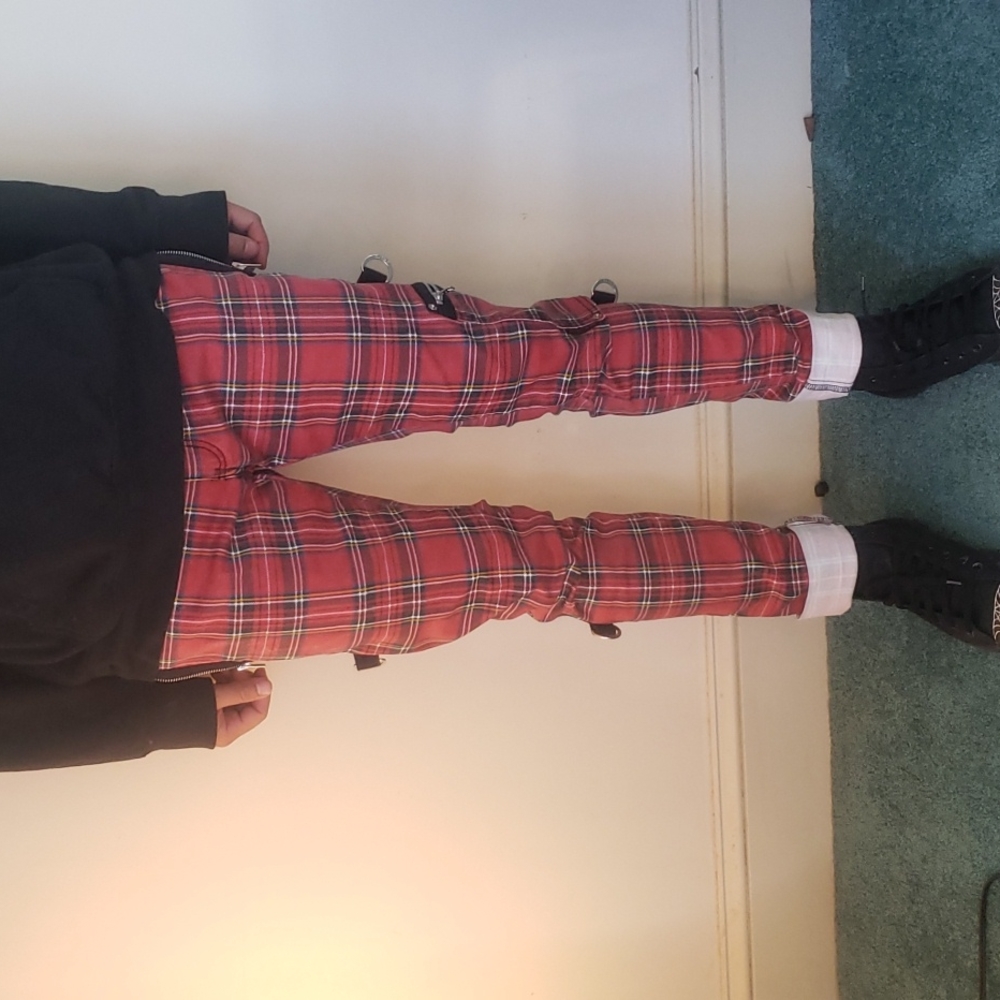 Plaid red tripp pants